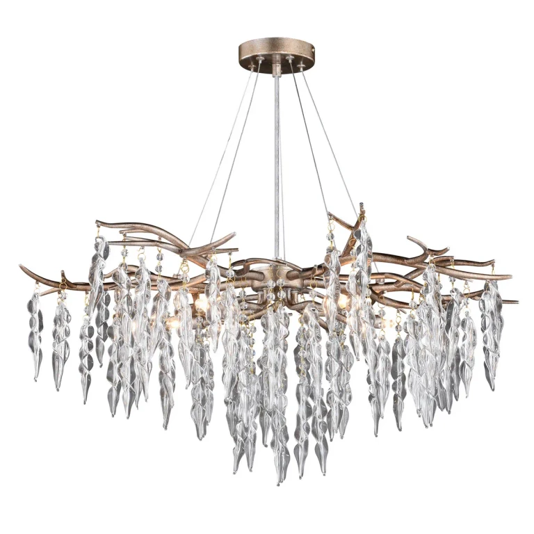 Silver Mist Five Light Chandelier from the Rainier Collection