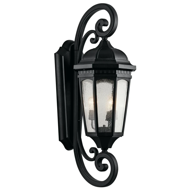 Courtyard 3-Light 40.25" Outdoor XLarge Wall in Textured Black