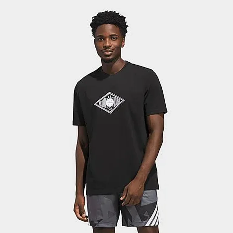 adidas Men's Los Angeles Vibes Graphic T-Shirt in Black Size: XS