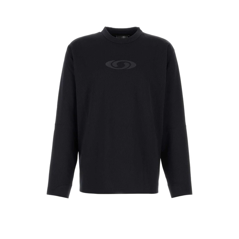 MM6 Maison Margiela Black Polyester Mm6 X Salomon T-Shirt Exterior: Maglie - Men