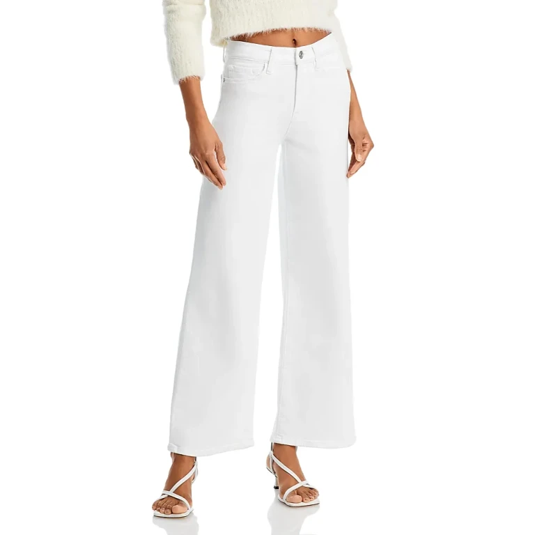 Frame Le Slim Palazzo Jeans in White