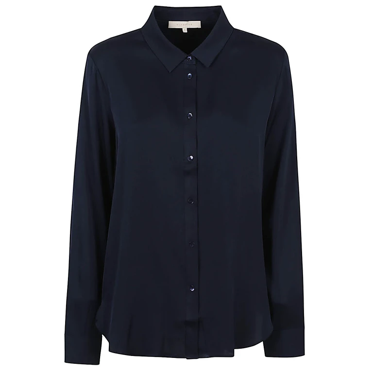 SILK95FIVE Shirts Blue Silk Elastane - Women