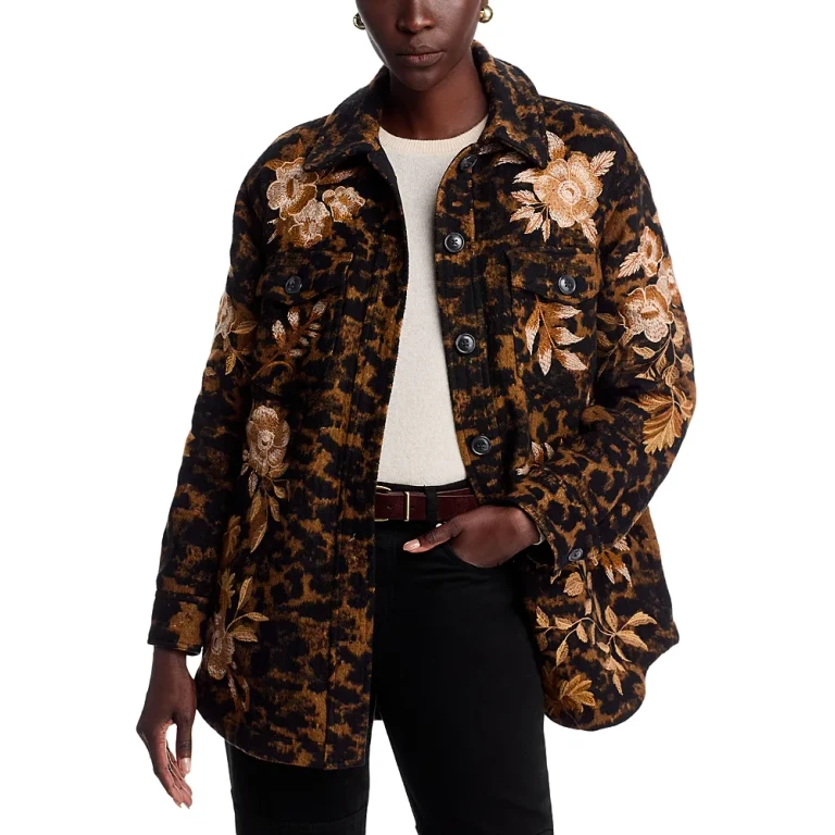 Johnny Was Embroidered Shirt Jacket