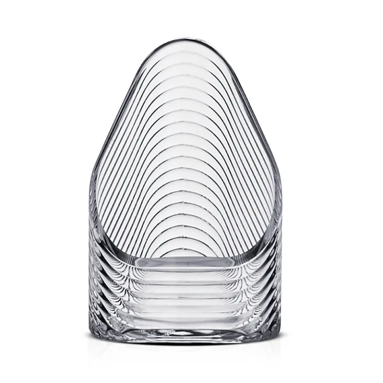 Nude Glass Mist Light Small Candleholder, Clear