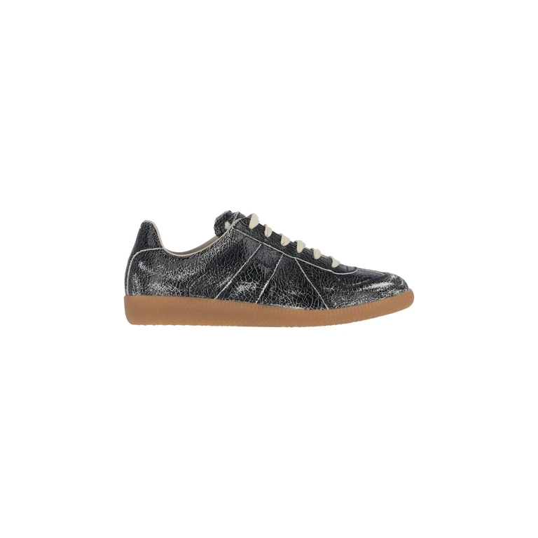 Maison Margiela Sneakers Black Ovine Leather - Men