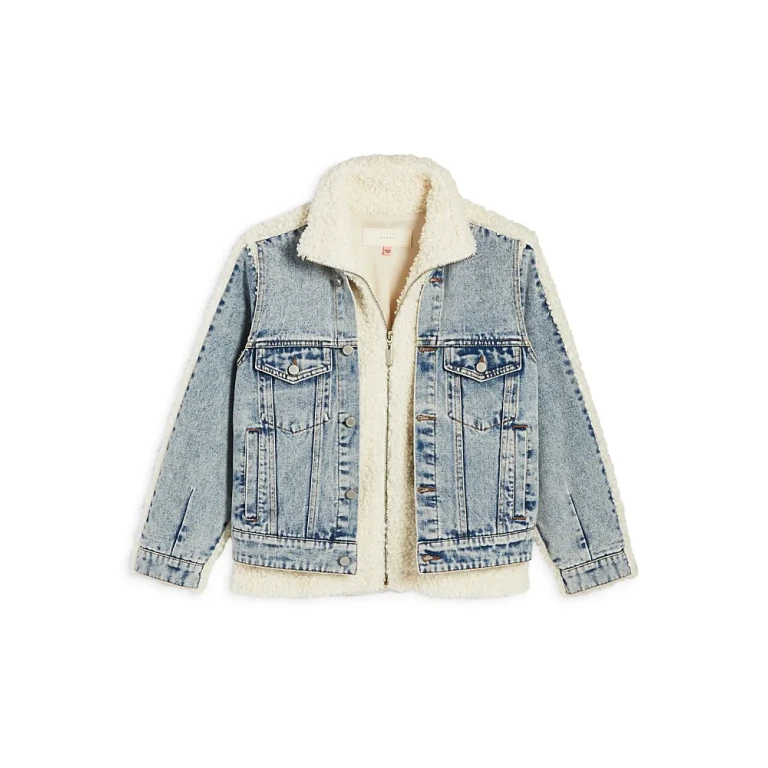 Blanknyc Girls' Bear Hug Denim & Sherpa Jacket - Big Kid