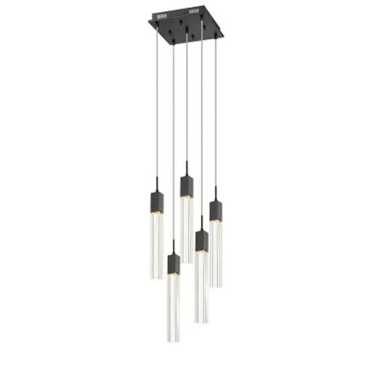 The Original Glacier Avenue 5-Light Pendant in Black