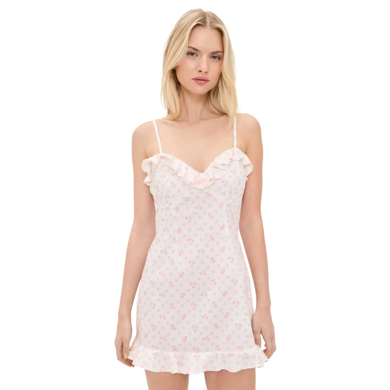 LoveShackFancy Stephania Dress Sunwashed Ivory 0