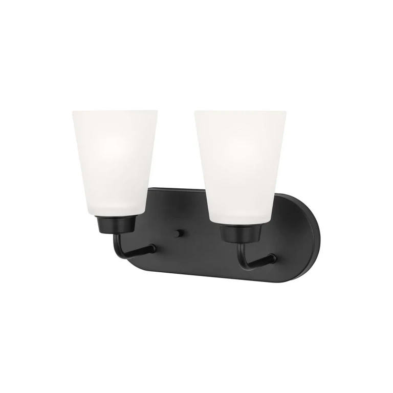Midnight Black Wall Bathroom Vanity Light from the Kerrville Collection