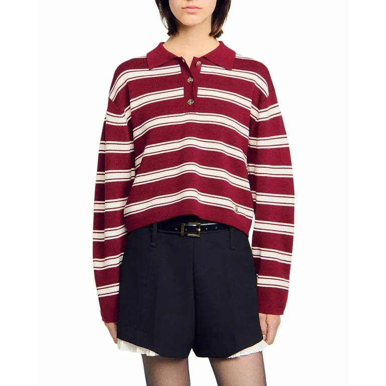 Sandro Striped Rugby Shirt
