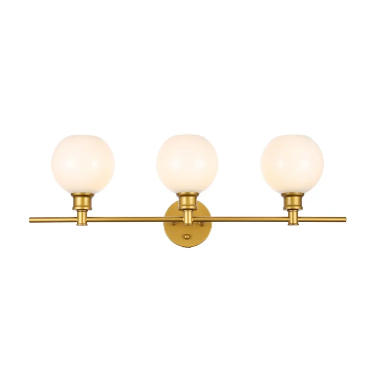 Brass Three Light Wall Sconce from the Collier Collection