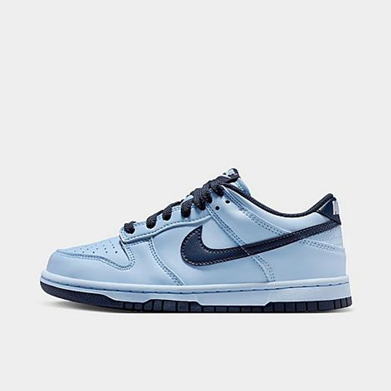 Nike Big Kids Dunk Low Casual Shoes in Hydrogen Blue/Thunder Blue Size: 3.5
