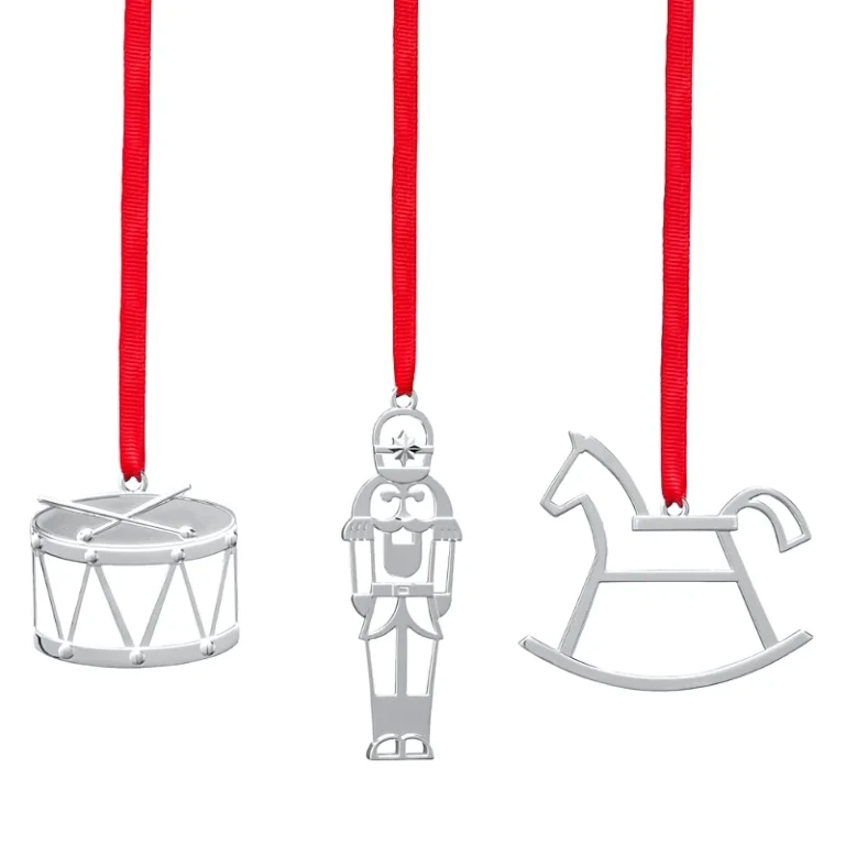 Nambe Mini Ornaments, Set of 3