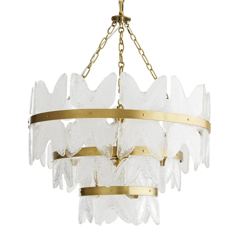 Antique Brass Seven Light Chandelier from the Millie Collection