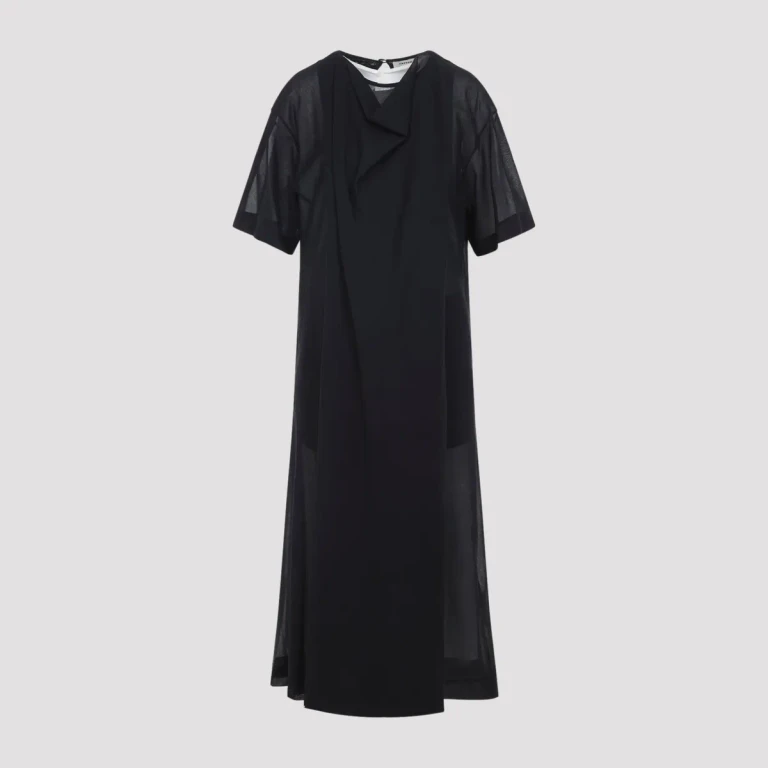 CARVEN - Carven Sheer Draped Midi Dress