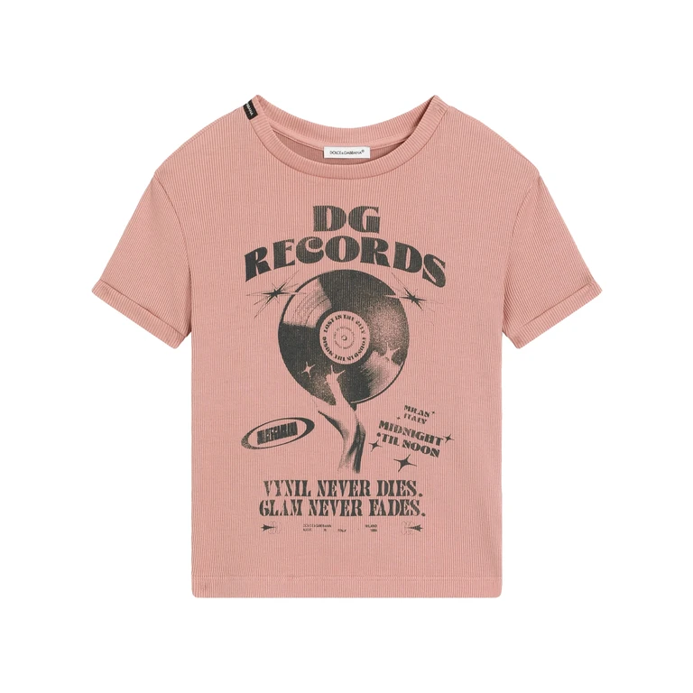 Dolce & Gabbana Kids T-shirt Manica Corta Pink & Purple
