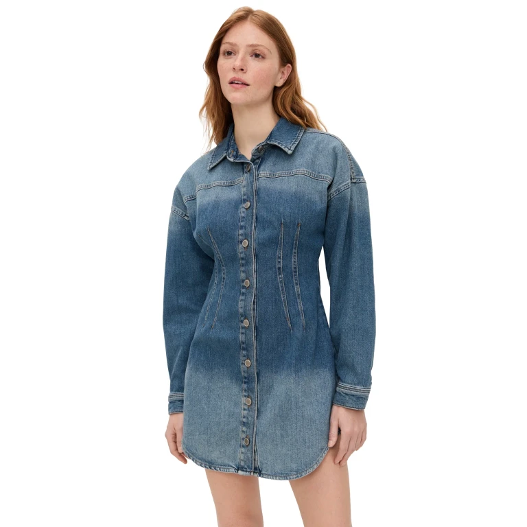 Good American Shaped Denim Dress Indigo1100 M
