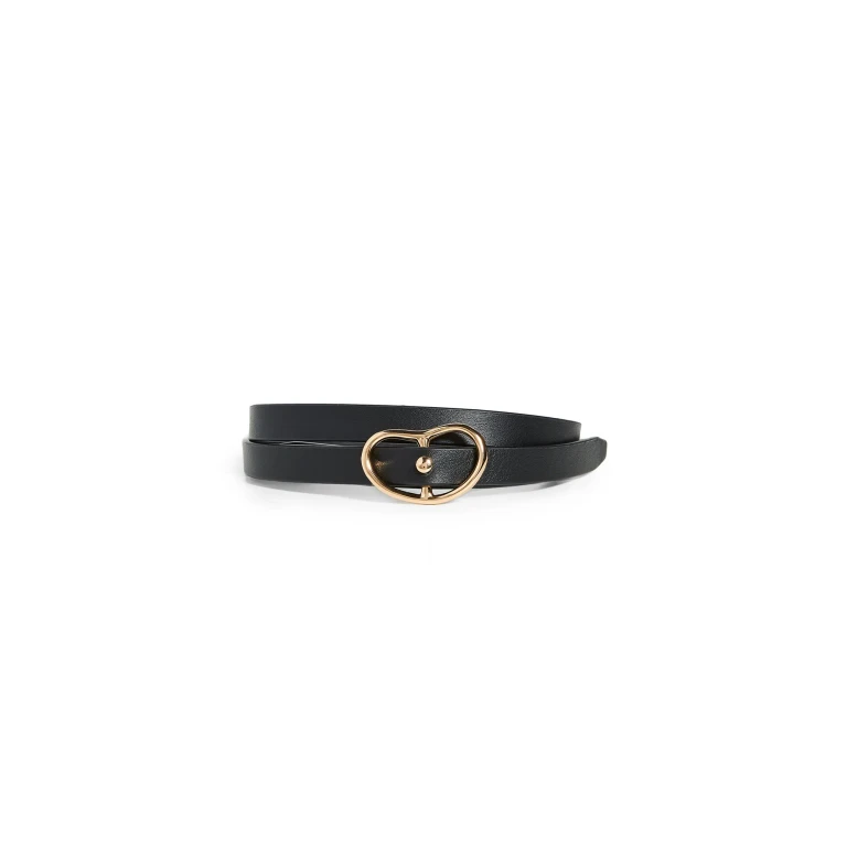 Lizzie Fortunato Skinny Georgia Belt In Black Black L