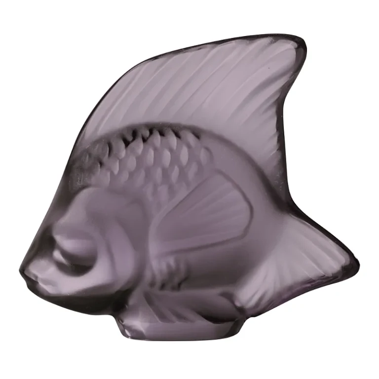 Lalique Crystal Fish Figure Purple