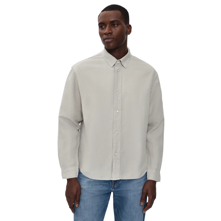FRAME Long Sleeve Classic Shirt Light Stone L
