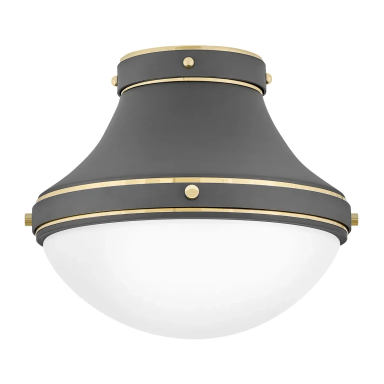 Dark Matte Grey LED Flush Mount from the Oliver Collection
