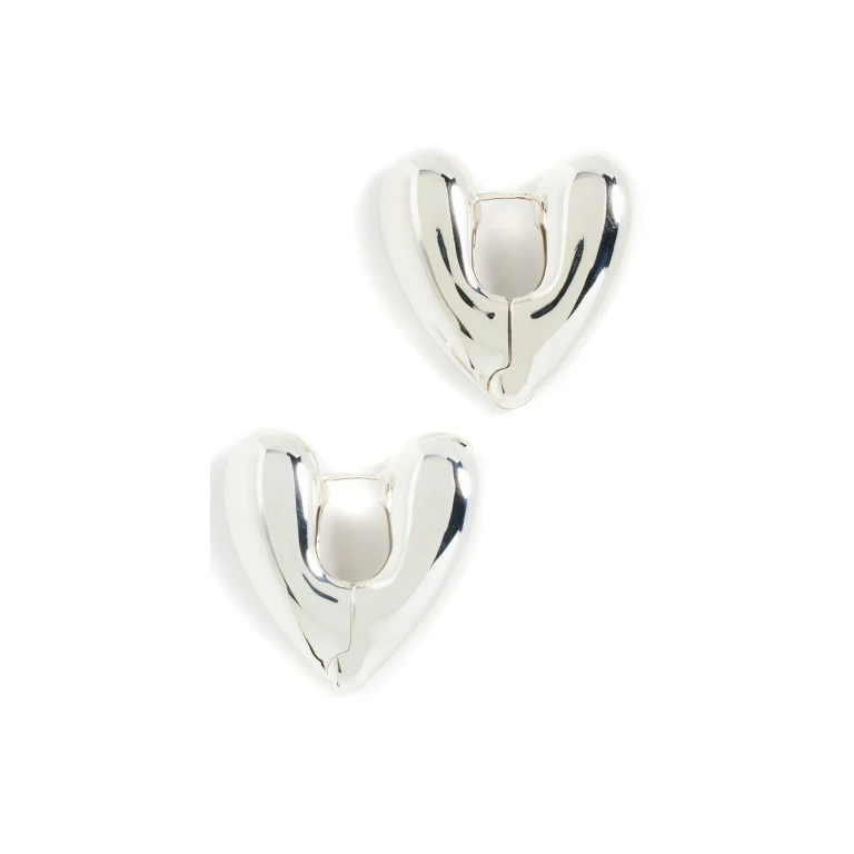 Annika Inez Large Heart Hoops Gold One Size