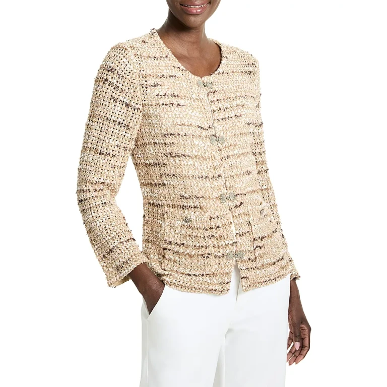 Nic+Zoe Tonal Mix Knit Jacket