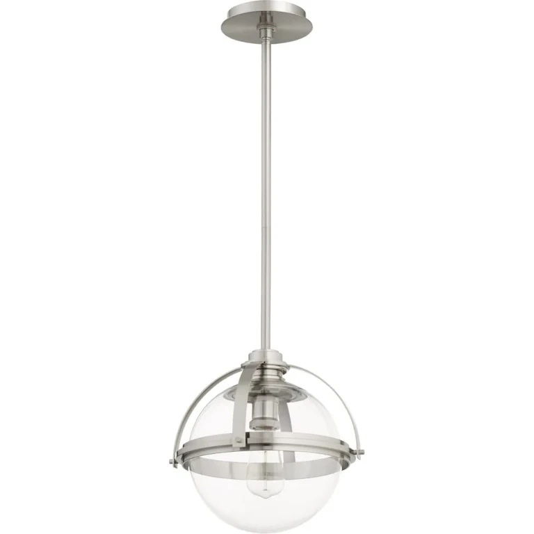 Quorum Transitional 13" Pendant Light in Satin Nickel