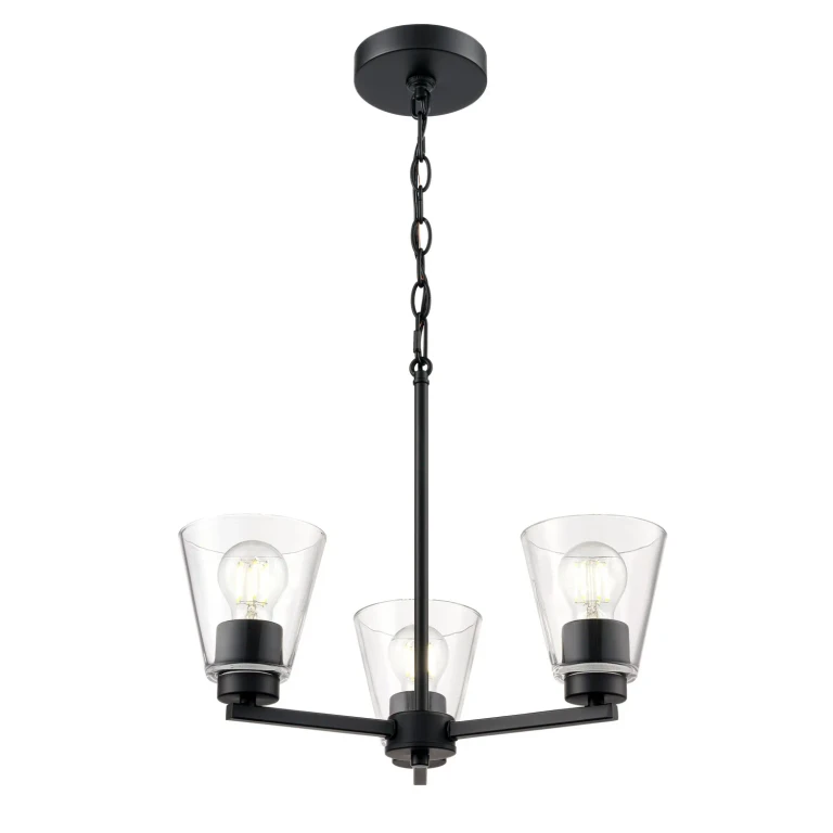 Matte Black Chandelier from the Strayhan Collection