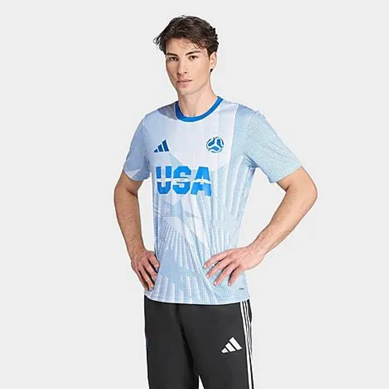adidas Men's USA Soccer Jersey in White/Glory Blue Size: XS