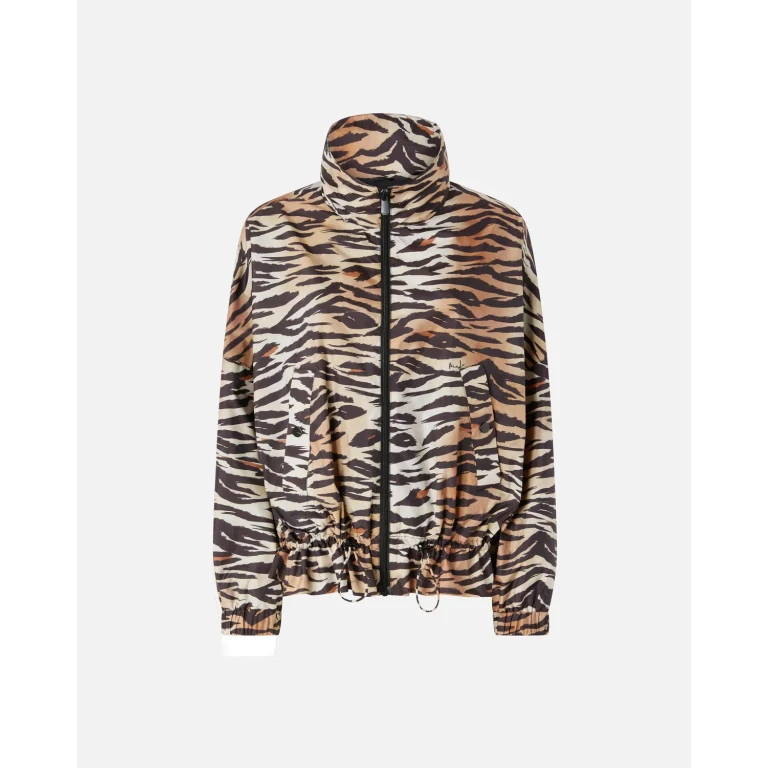 Pinko Blouson zippé à imprimé tigré