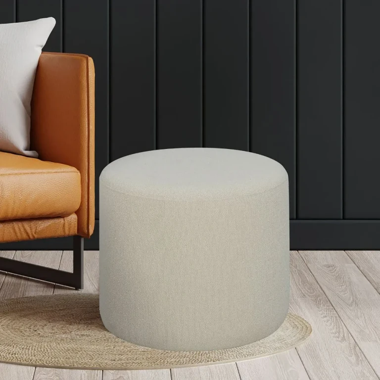 Garrett Snow Round Ottoman