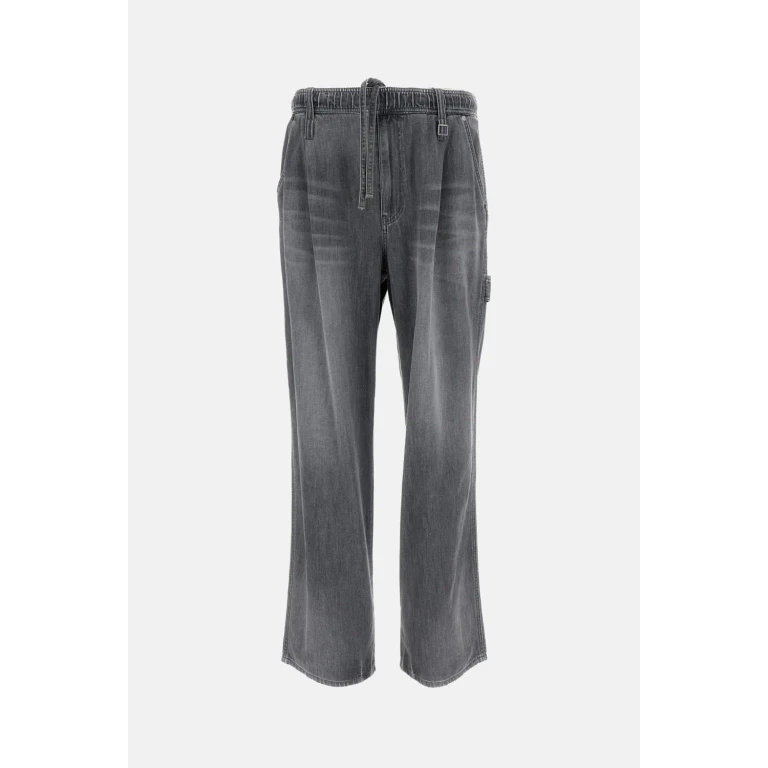 Wide-Leg Cotton Denim Jeans with Elasticated Waist (W261PT30984B)