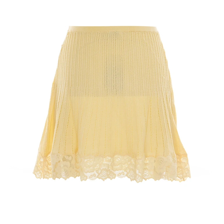 Self-Portrait SELF PORTRAIT Skirts Yellow Viscose - Women