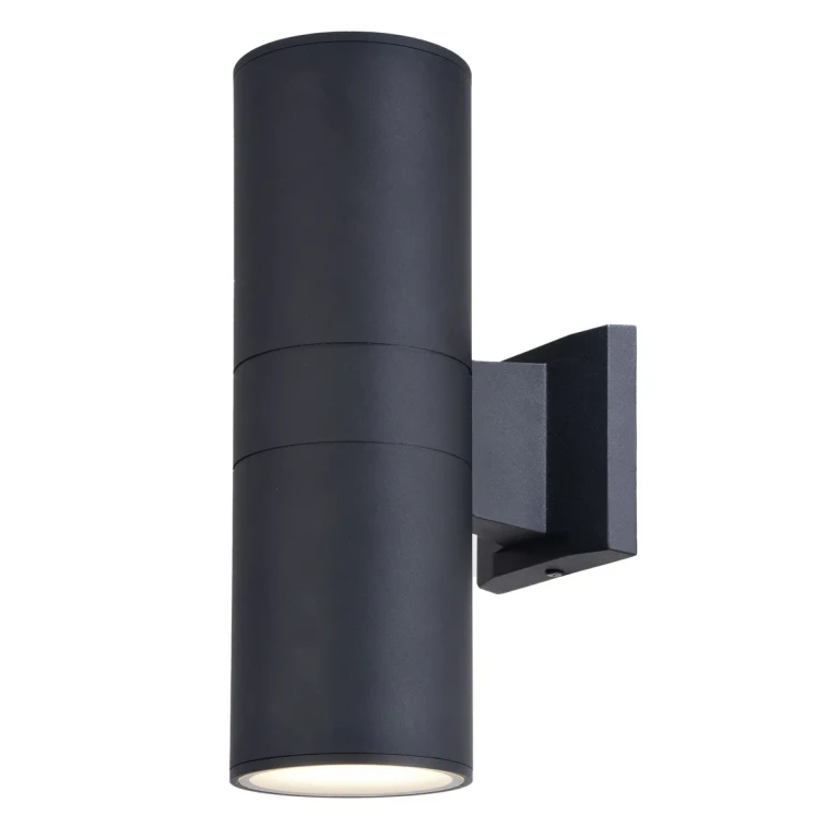 Textured Black LED Outdoor Wall Light from the Chiasso Collection