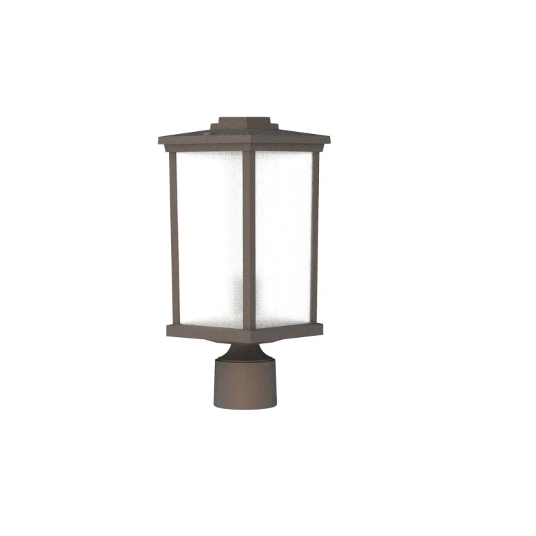 Bronze One Light Post Mount from the Resilience Lanterns Collection