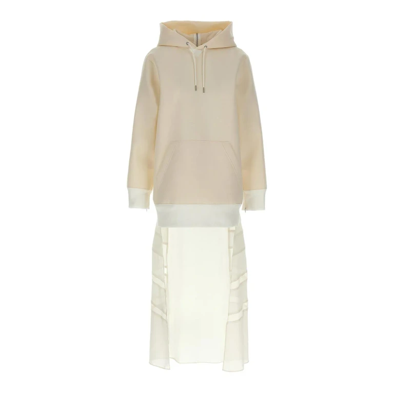 Sacai Robe Au Genou - Noir