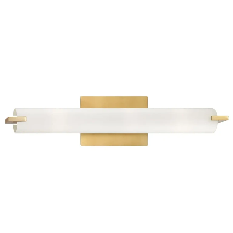 George Kovacs Tube LED Bathroom Vanity Light in Honey Gold