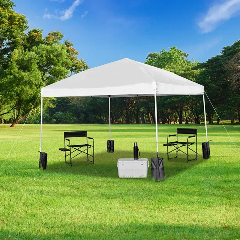 10' x 10' White Canopy Tent with Stakes