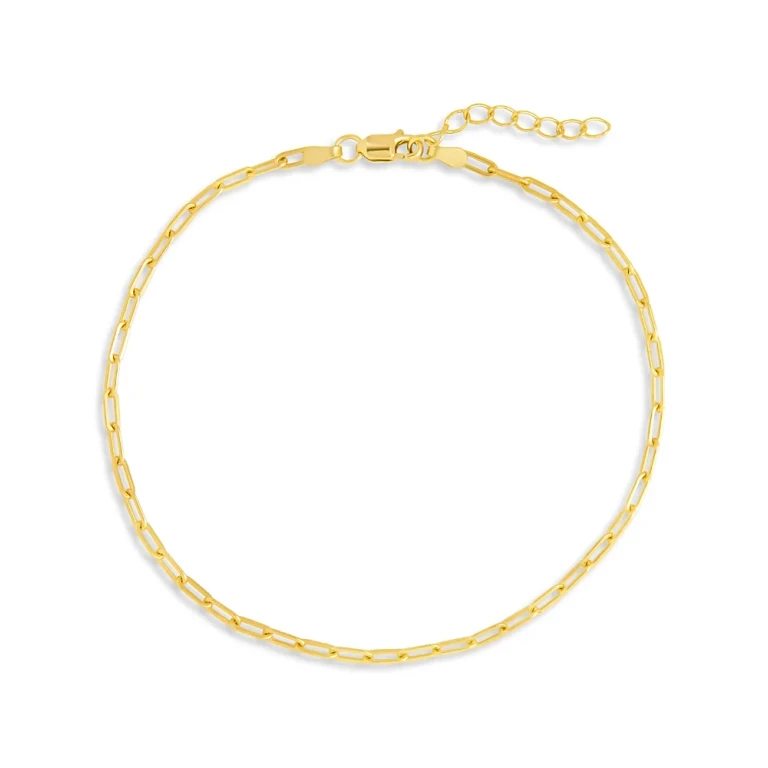 Sterling Forever Dainty Paperclip Chain Bracelet
