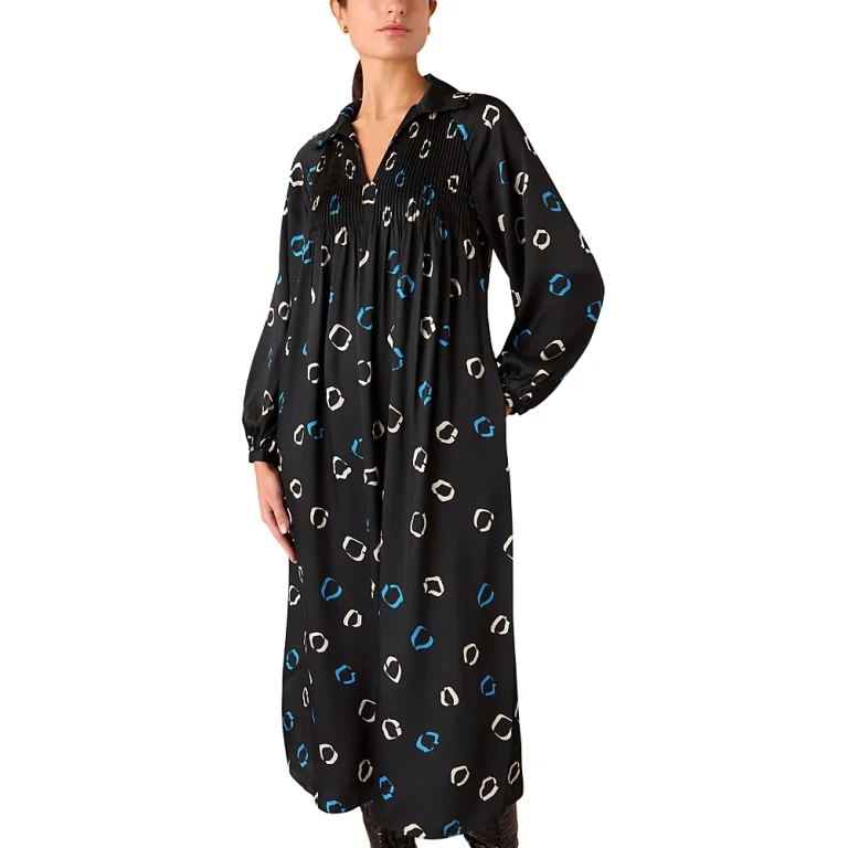 Whistles Scattered Hoops Midi Dress