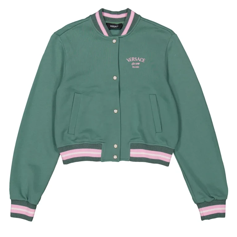 Young Versace Girls Embroidered Floral Swirl Kids Jacket