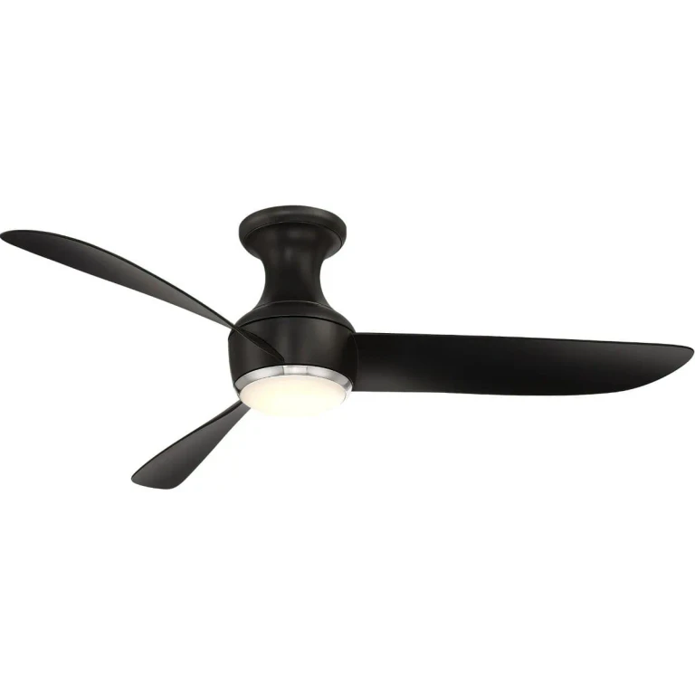 Brushed Nickel Matte Black 44"Ceiling Fan from the Corona Collection