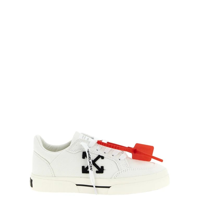 Off-White Vulcanized Sneakers White/black Cotton Leather - Women