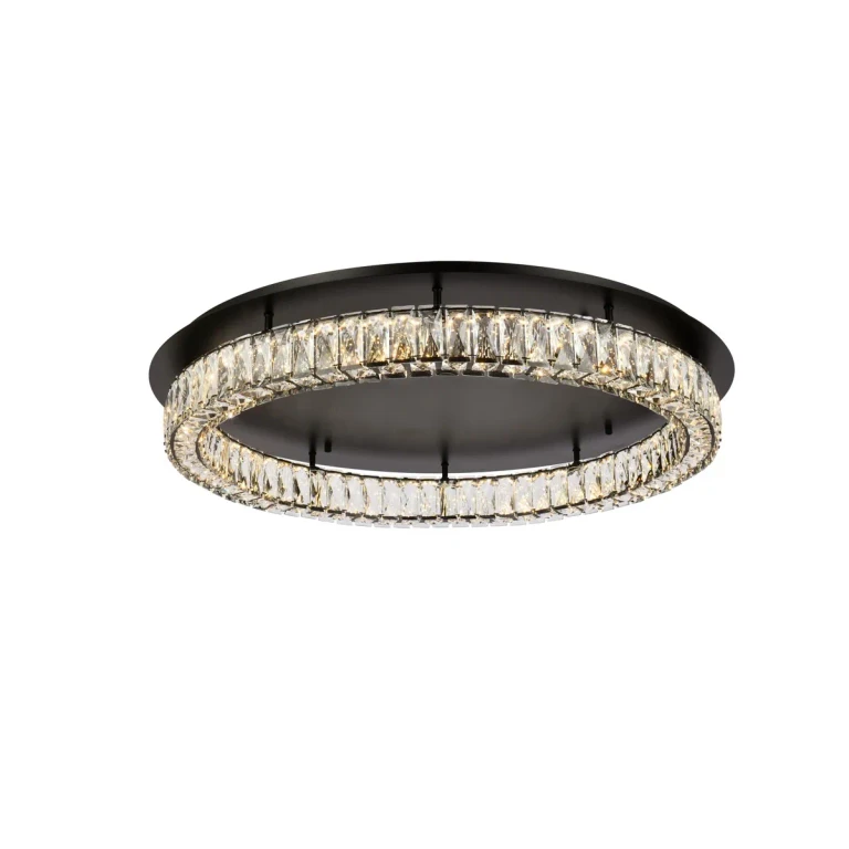 Black LED Flush Mount from the Monroe Collection