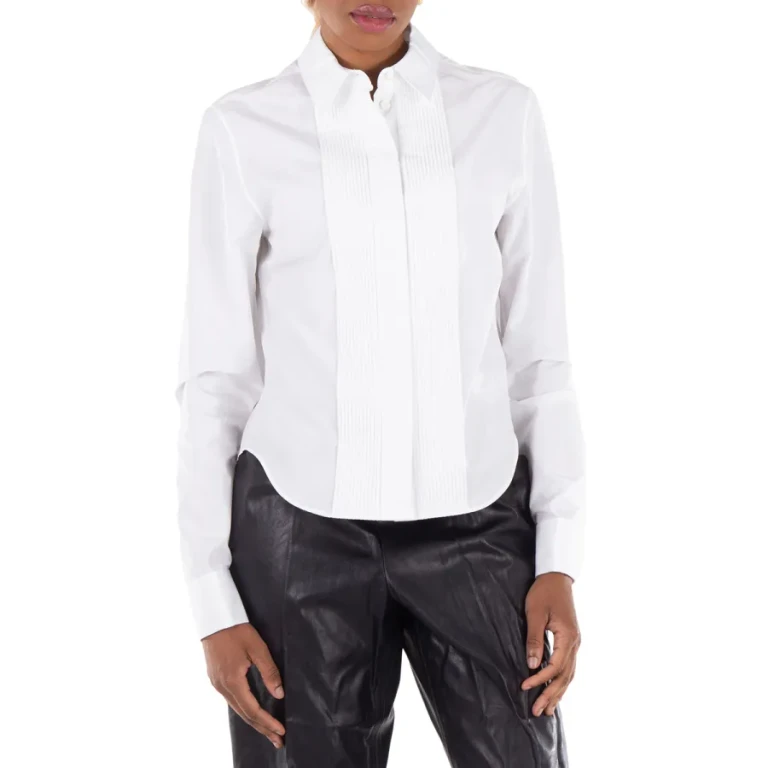 Loewe Front Button Pleated Cotton Shirt