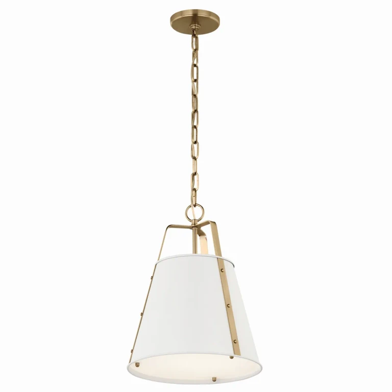 White One Light Pendant from the Etcher Collection
