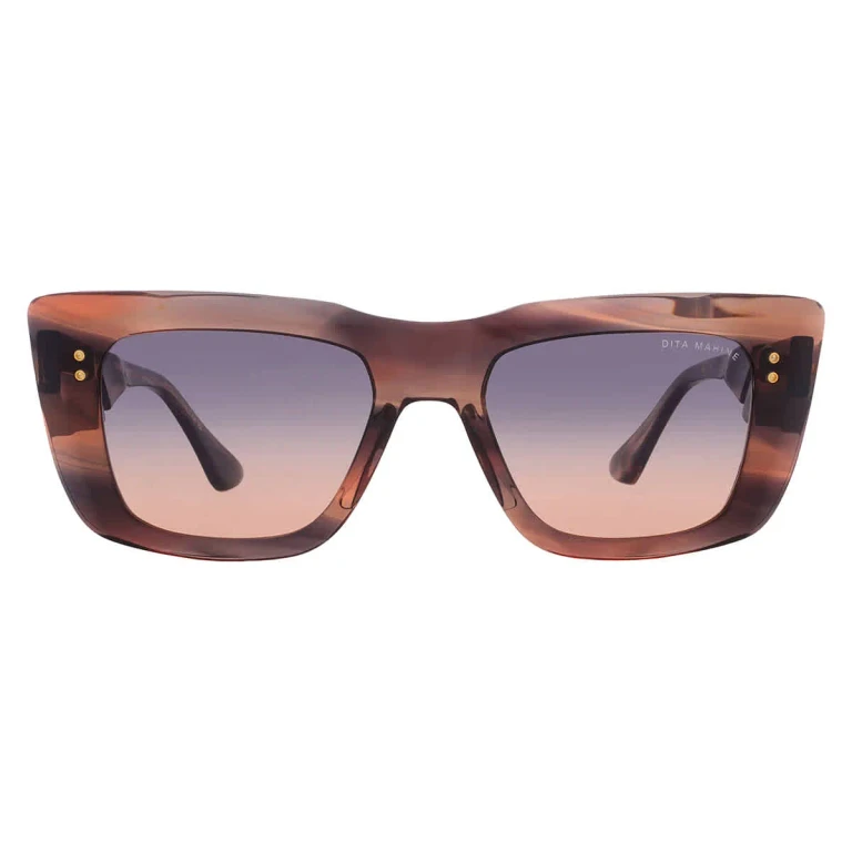 Dita MAHINE Grey Peach Gradient Cat Eye Ladies Sunglasses DTS437-A-02 53