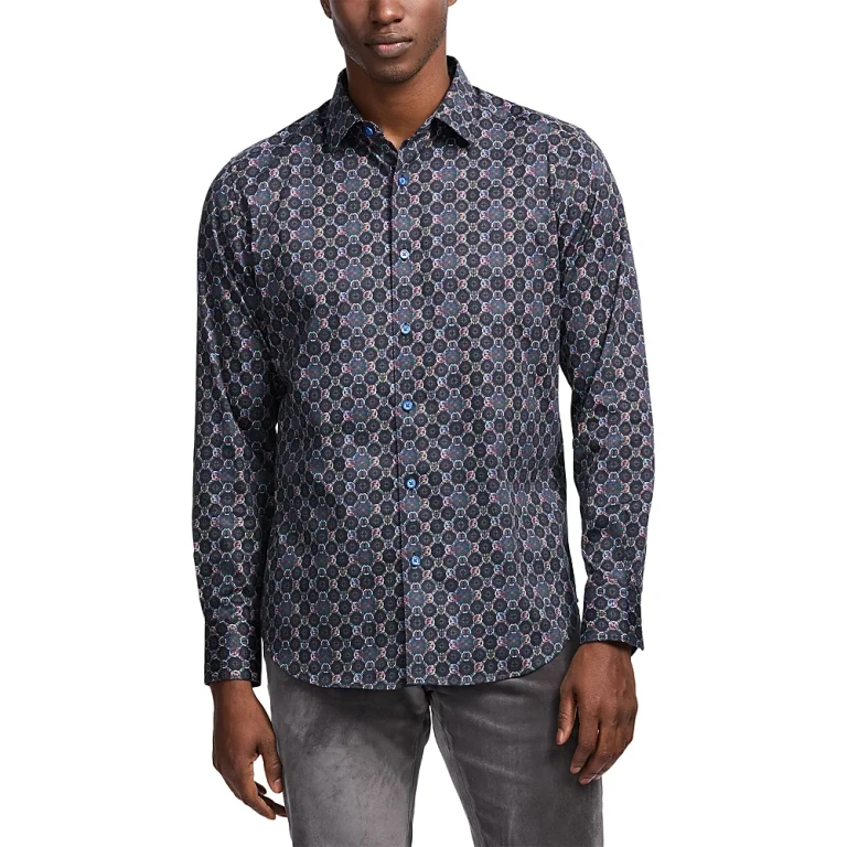 Robert Graham Bramston Printed Long Sleeve Button Front Shirt