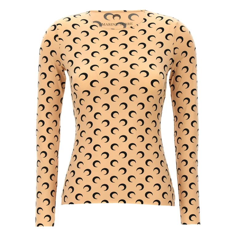 Haut seconde peau à motif croissant de lune Marine Serre